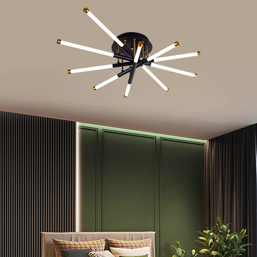LED осветително тяло Linnes Style Black+Gold Еквивалент 400W с дистанционно