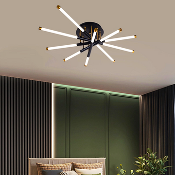 LED осветително тяло Linnes Style Black+Gold Еквивалент 400W с дистанционно