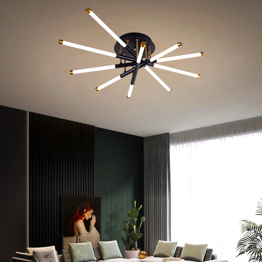 LED осветително тяло Linnes Style Black+Gold Еквивалент 400W с дистанционно