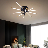 LED осветително тяло Linnes Style Black+Gold Еквивалент 400W с дистанционно