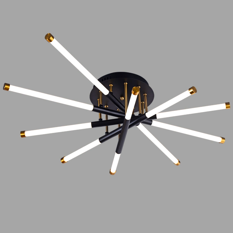 LED осветително тяло Linnes Style Black+Gold Еквивалент 400W с дистанционно