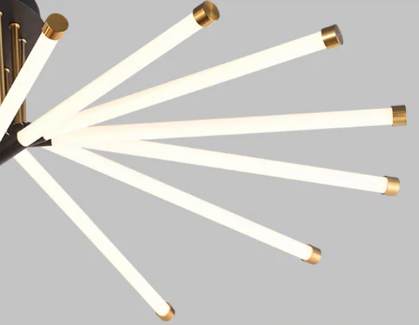 LED осветително тяло Linnes Style Black+Gold Еквивалент 250W Дистанционно управление