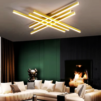 LED осветително тяло 6 Modern LINES Gold еквивалент 600W с дистанционно