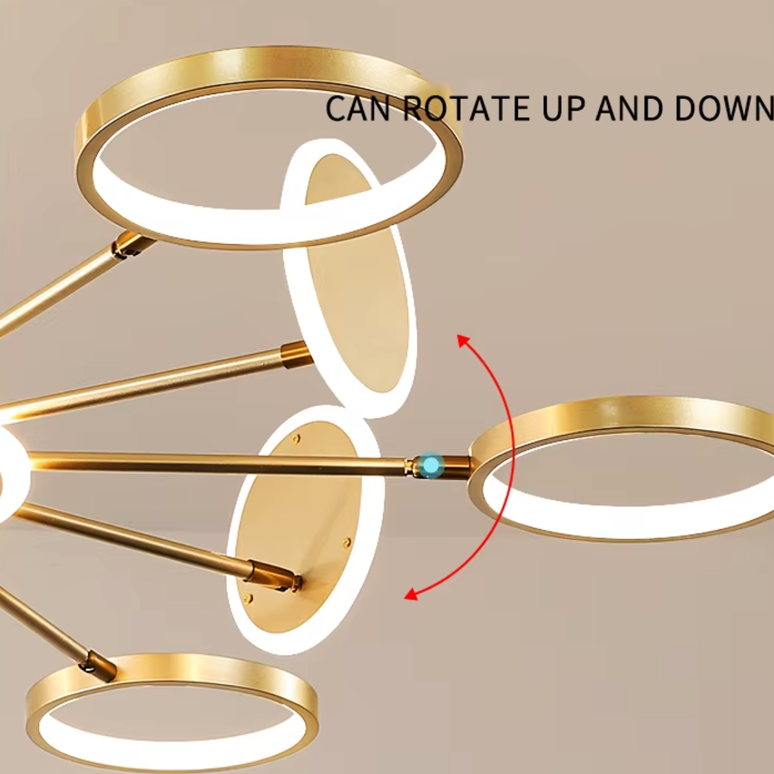 LED осветително тяло Gambit Gold 4+4+1 Регулируеми рамена Еквивалент 600W С дистанционно
