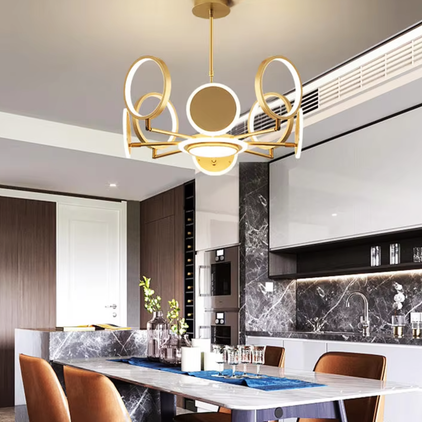 LED осветително тяло Gambit Gold 4+4+1 Регулируеми рамена Еквивалент 600W С дистанционно