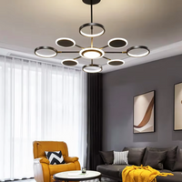 LED осветително тяло Gambit Black 4+4+1 Регулируеми рамена Еквивалент 600W С дистанционно управление