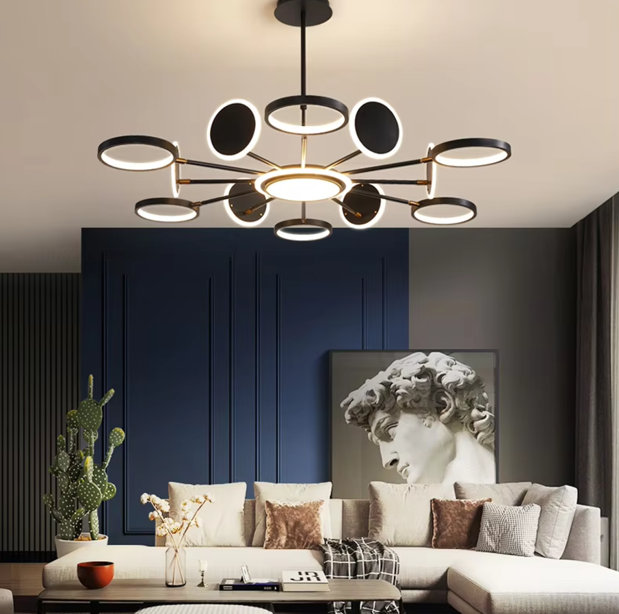 LED осветително тяло Gambit Black 6+6+1 Регулируеми рамена Еквивалент 800W Дистанционно управление