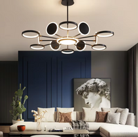 LED осветително тяло Gambit Black 6+6+1 Регулируеми рамена Еквивалент 800W Дистанционно управление