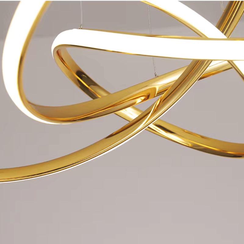 LED осветително тяло тип пендел Eternity Gold, еквивалент 800W, с дистанционно