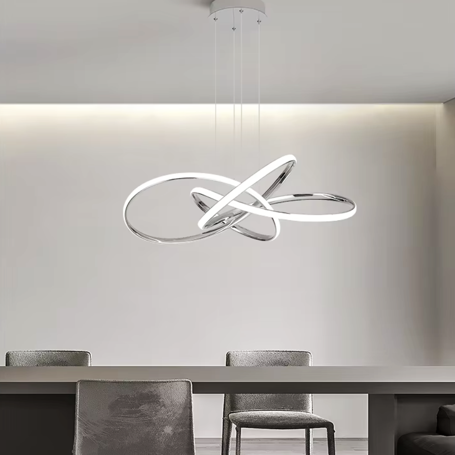LED осветително тяло тип пендел Eternity Chrome, еквивалент на 800W, с дистанционно управление
