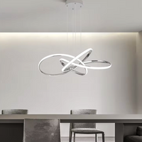 LED осветително тяло тип пендел Eternity Chrome, еквивалент на 800W, с дистанционно управление