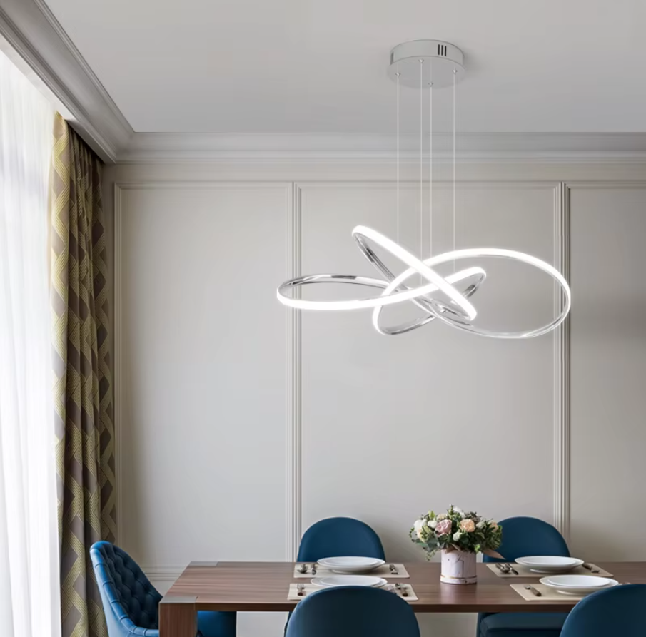 LED осветително тяло тип пендел Eternity Chrome, еквивалент на 800W, с дистанционно управление