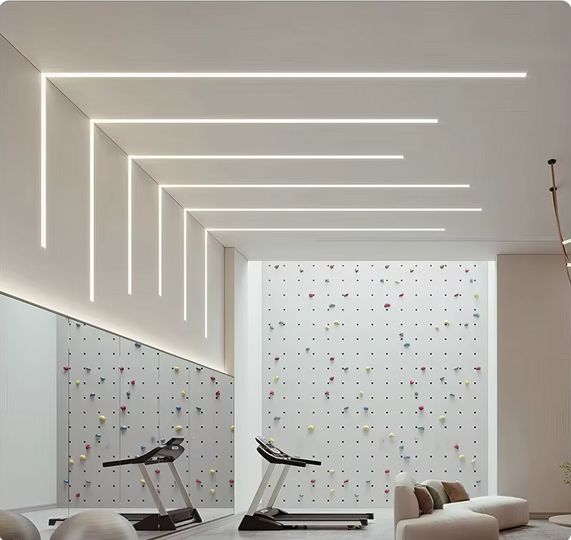 Вграден плосък XL профил за LED лента, черен, с черен дифузер 2M