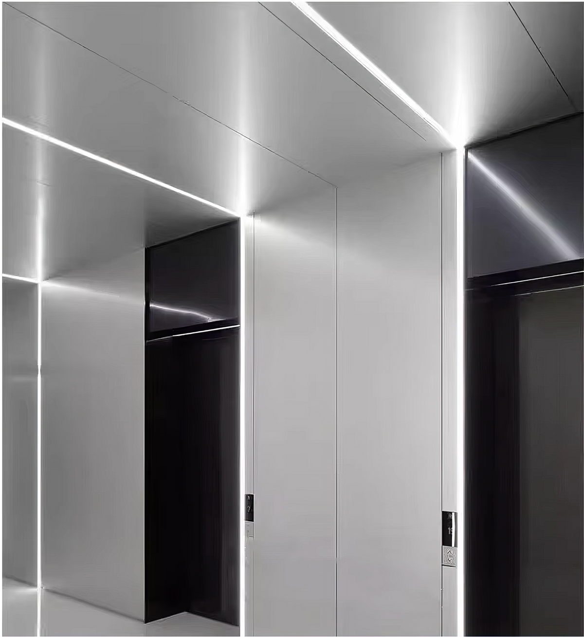 Profil LED 2 METRI Incastrat Negru Plat XL Dispersor Alb LED Strips