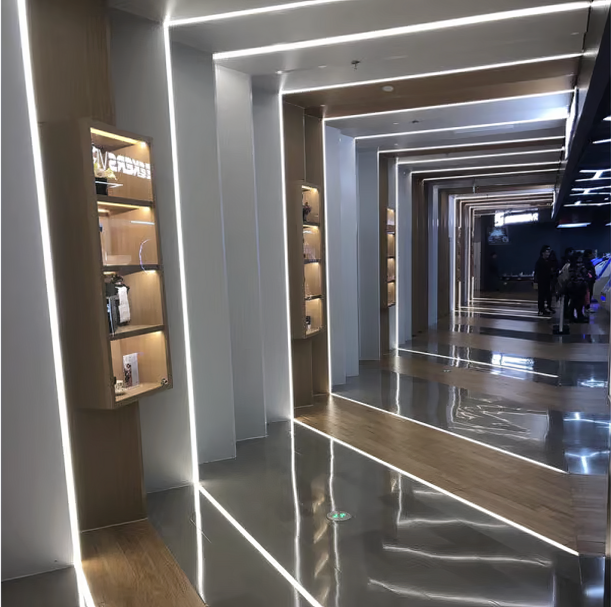 Profil LED 2 METRI Incastrat Negru Plat XL Dispersor Alb LED Strips