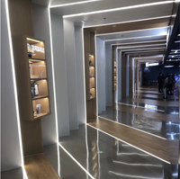 Profil LED 2 METRI Incastrat Negru Plat XL Dispersor Alb LED Strips