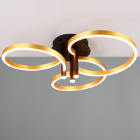 Lustra LED Luxury ShineShift Black + Gold Echivalent 500W NEGRU + AURIU / MINIMALIST DESIGN Lighting Fixtures