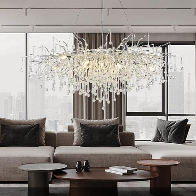 Полилей кристал LUXURY SILVER Tears 160x50cm