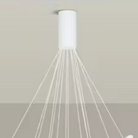 LED осветително тяло 7 Geometric WHITE Lines висящо, еквивалент 800W 200CM