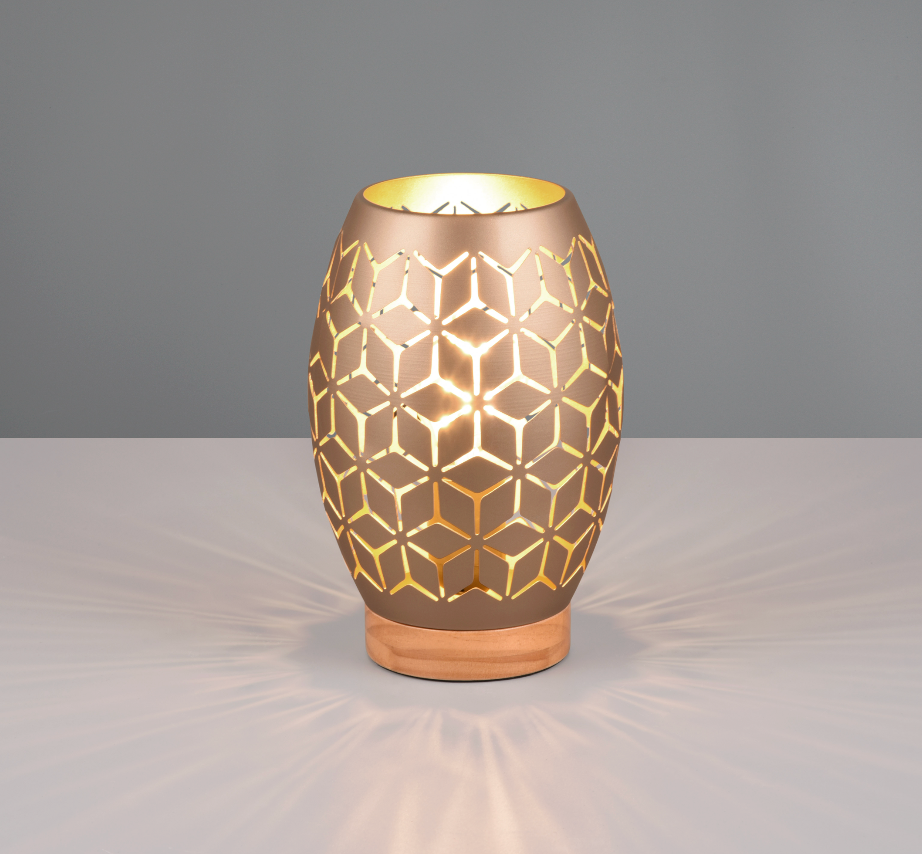 Декоративна лампа BIDAR 1xE27 Кафяво