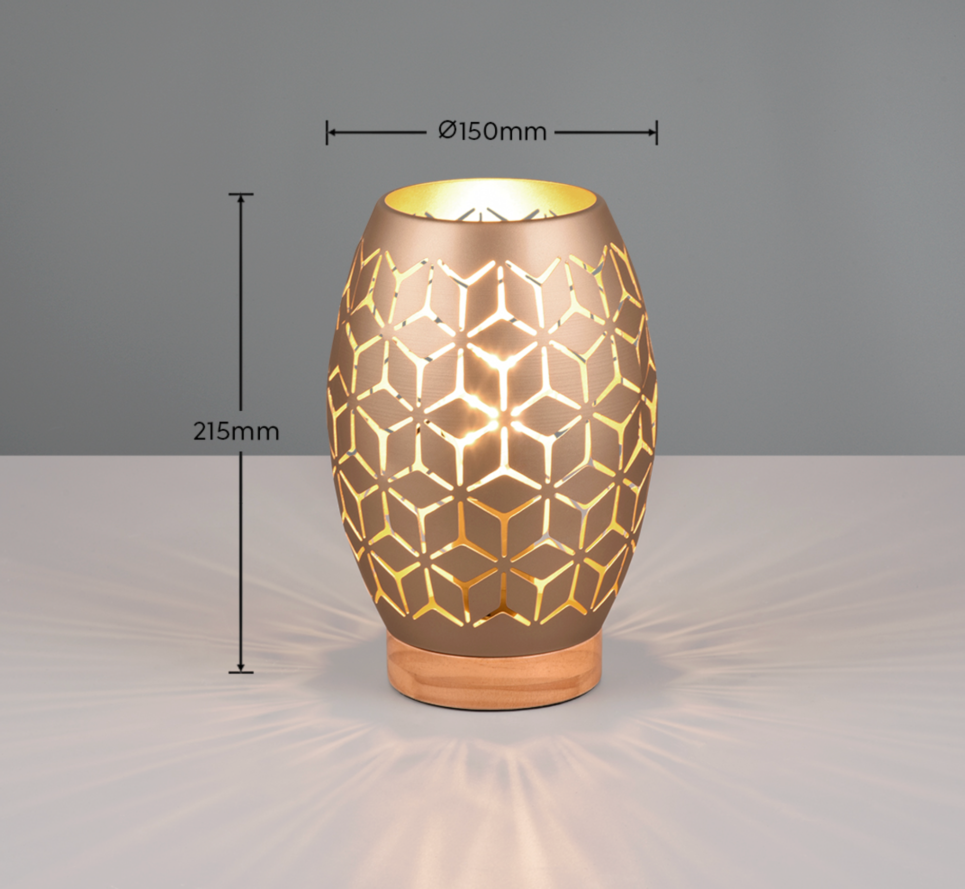 Декоративна лампа BIDAR 1xE27 Кафяво