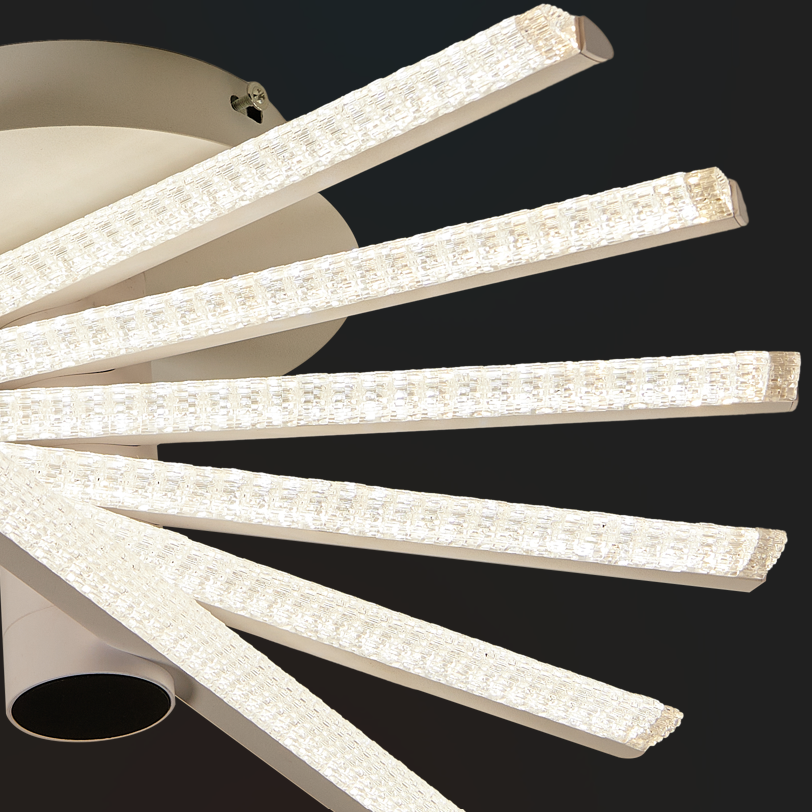 LED осветително тяло 6 LINES кръгъл дизайн бял Еквивалент 600W с дистанционно
