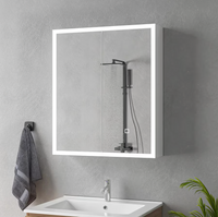 Шкаф за баня с LED огледало Qora Touch 60x70cm