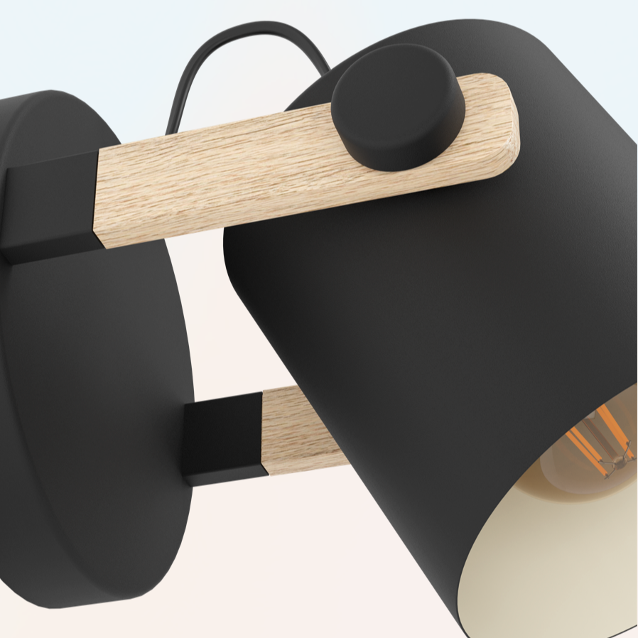 Аплик HORNWOOD Black 17CM EGLO