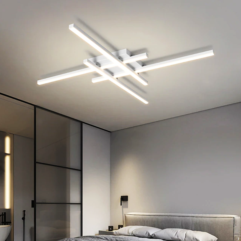 LED осветително тяло 4 Modern LINES Бяло Еквивалент 400W Дистанционно