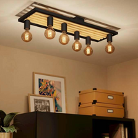 Осветително тяло CONSETT Black & Wood 6xE27 Eglo