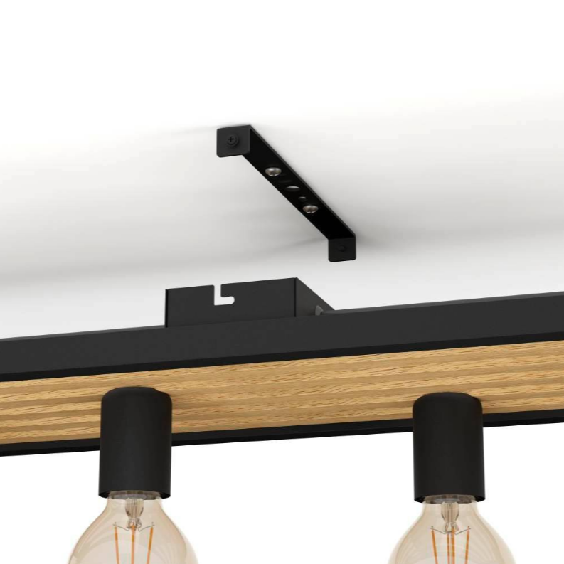 Осветително тяло CONSETT Black & Wood 6xE27 Eglo