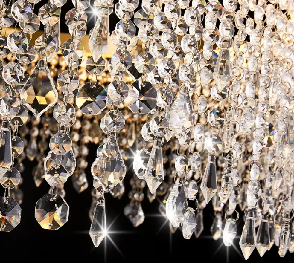 LED осветително тяло 56W Gold Luxury Cristal 1 сегмент