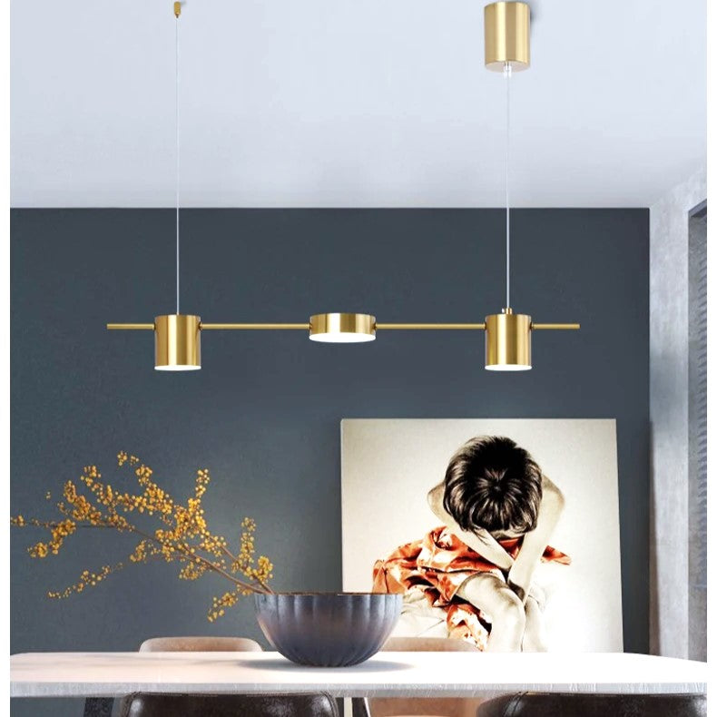 LED осветително тяло пендел Nordic Style Gold еквивалент 200W с дистанционно