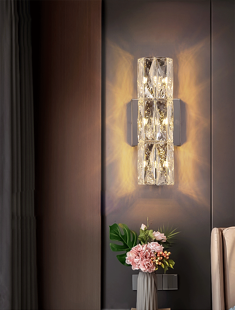LED аплик 40W Кристал Цилиндър 40cm