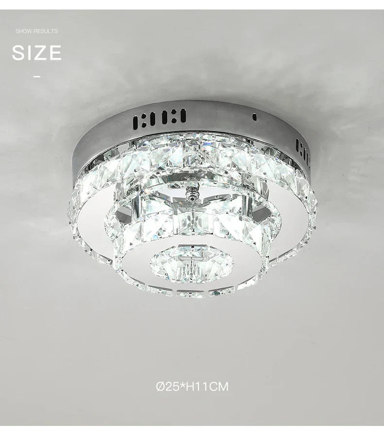 LED осветително тяло CRISTAL Double Circle Еквивалент 200W