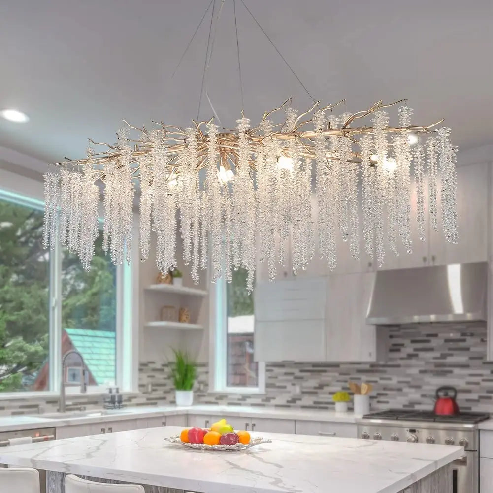 Полилей кристал LUXURY Silver Willow 120X45 CM