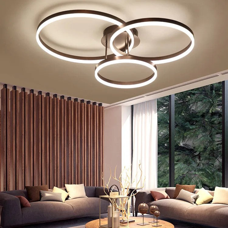 LED осветително тяло Beauty Brown Circle еквивалент 600W с дистанционно