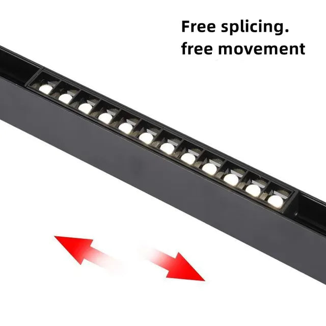 LED спот 12W 22cm магнитен линеен SMART CCT черен дистанционно