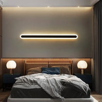 LED аплик линеен 80cm черна еквивалент 400W
