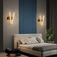 Аплик LED Crystal Gold V Shape