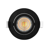 LED спот 7W вграден, насочваем, черен, CCT с 3 вида светлина, еквивалент 60W