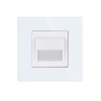 LED спот 1W JAVI Квадрат Бял Стъкло / 4000K / 86mm / Вграден