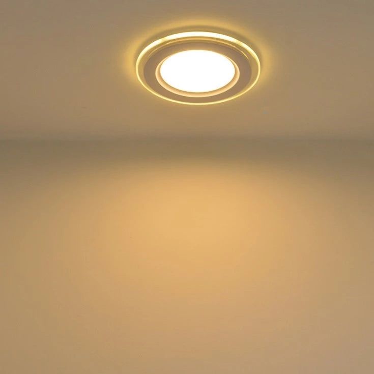 LED спот 15W Кръгъл Мат Стъклен Ринг / ⌀200mm / Вграден