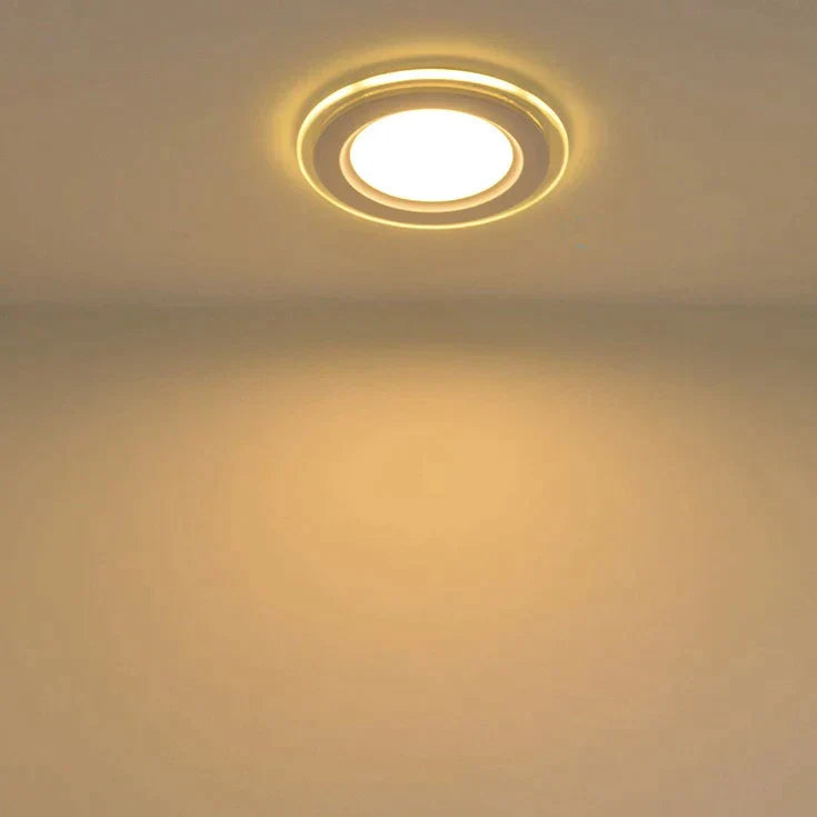 LED спот 12W Кръгъл Мат Стъклен Ринг / ⌀160mm / Вграден