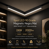 LED спот 90 градуса 24W 62cm магнитен CCT черен мат