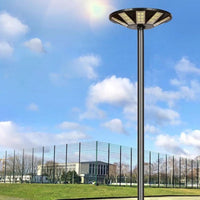 Стълб 3 метра с LED лампа 400W със соларно зареждане и дистанционно управление