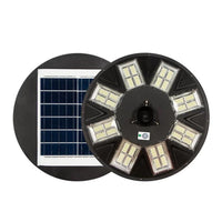 Стълб 2 метра, оборудван с LED лампа 400W със соларно зареждане и дистанционно управление