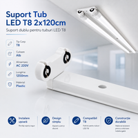 Основа за LED тръба T8 2x120cm