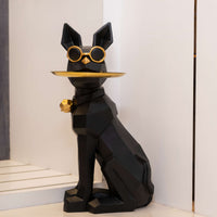 Statueta Decorativa Geometrica Obsidian Bulldog 68CM STATUETA / NEAGRA