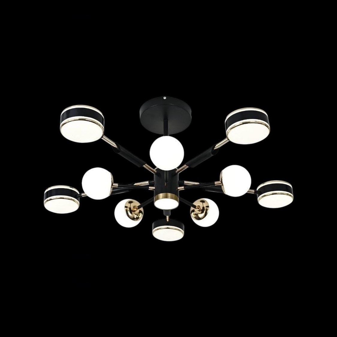 Lustra LED Maxi Fenora Black Echivalent 500W Telecomanda NEAGRA / MINIMALIST DESIGN / 83CM Lighting Fixtures